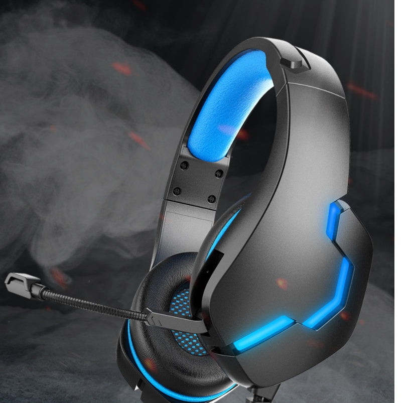 J10 Wired Gaming Headset with Mic LED Lights and Volume Control for PC Laptop