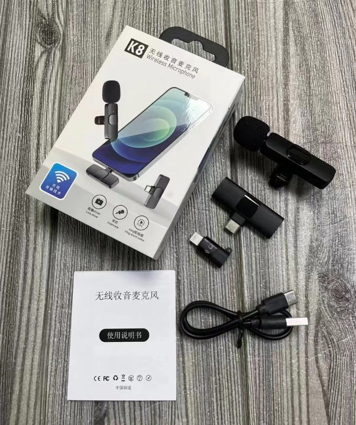 Wireless Clip-On Microphone for Outdoor Video Recording