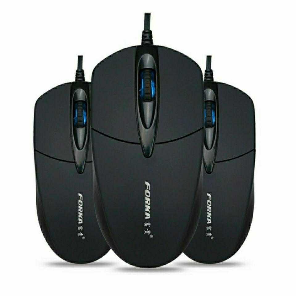 USB Wired Silent Click LED Optical Mouse for PC Laptop and Office Use