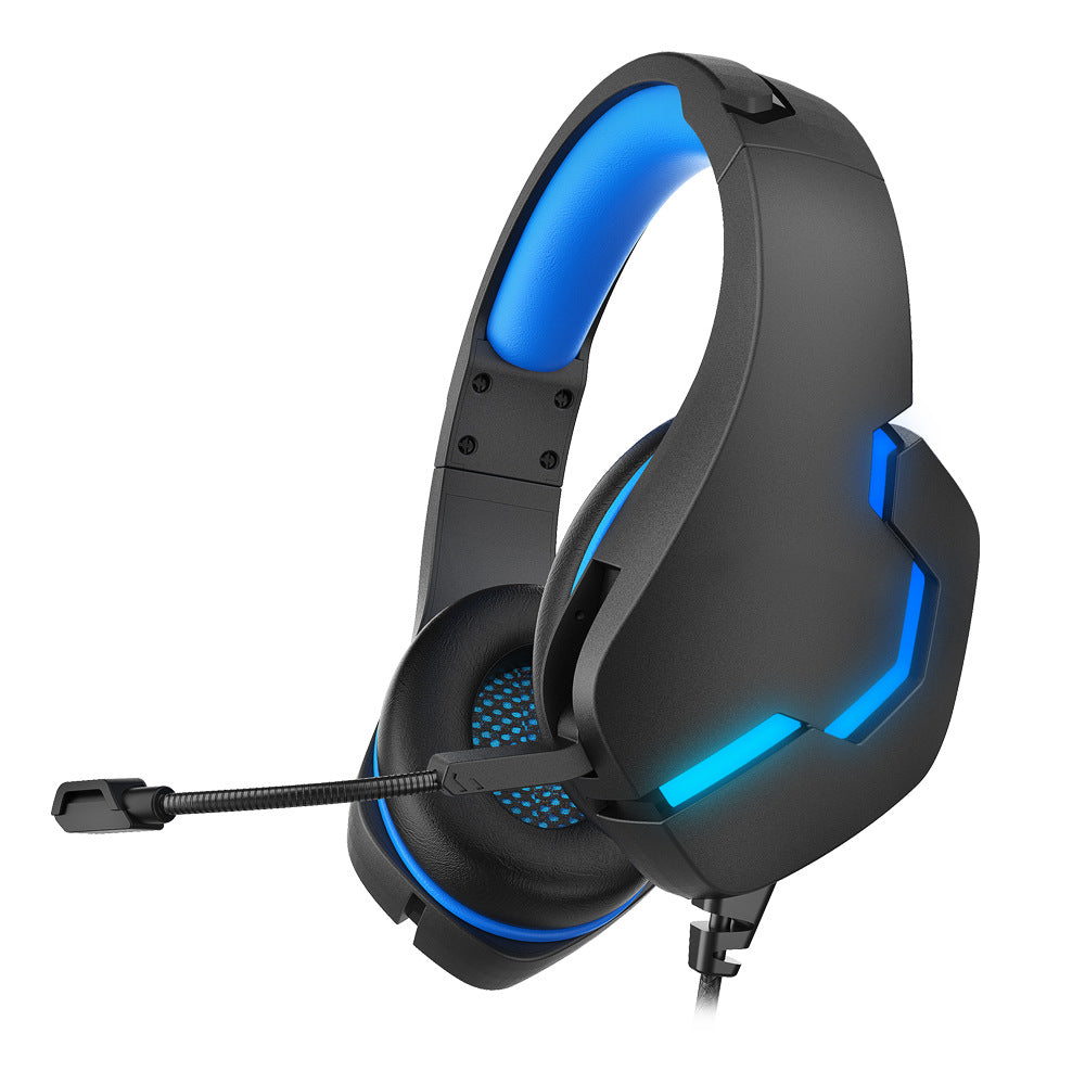 J10 Wired Gaming Headset with Mic LED Lights and Volume Control for PC Laptop